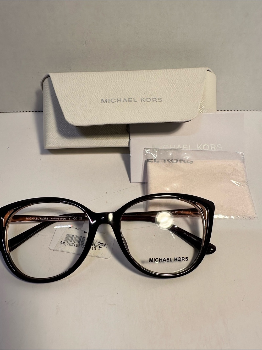 Michael Kors Women's Tortoiseshell Cat-Eye Optical Glasses - Burgundy&Rose gold